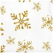 serwetki zlote sniezynki biale paw 33 cm 20 szt