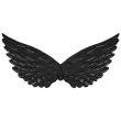 skrzydla aniol czarny partypal 44x22 cm