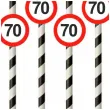slomki 70 traffic birthday w paski 19 5 cm 6 szt