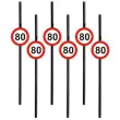 slomki 80 traffic birthday 21 cm 6 szt