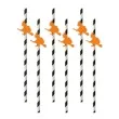 slomki halloween czarownice pomaranczowe bialo czarne 19 5 cm 6 szt