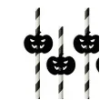 slomki halloween dynie bialo czarne 19 5 cm 6 szt