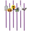 slomki happy halloween fioletowe 19 5 cm 6 szt