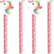slomki jednorozec pastel rozowe w kropki 19 5 cm 6 szt