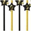 slomki nowy rok 2025 z gwiazdami zloto czarne 19 5 cm 6 szt
