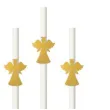 slomki papierowe aniolki zlote biale 20cm 6 szt