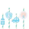 slomki papierowe baby shower boy niebieskie godan 8 szt