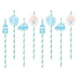 slomki papierowe baby shower boy niebieskie godan 8 szt