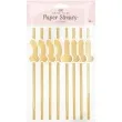 slomki papierowe peniski classic zlote partypal 19 7 cm 8 szt