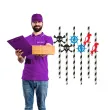 slomki papierowe pirackie z papuga bialo czarne 19 5cm 6 szt