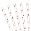 slomki papierowe serca partydeco 19 5cm rose gold