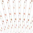 slomki papierowe serca partydeco 19 5cm rose gold