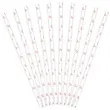 slomki papierowe serca rozowe biale partydeco 19 5 cm 10 szt