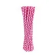 slomki papierowe w kropki rozowe biale 19 7 cm 24 szt