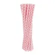 slomki papierowe w kropki rozowe biale 19 7 cm 24 szt