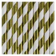 slomki papierowe w paski zlote chrom 19 5 cm 10 szt