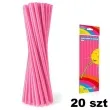 slomki proste grube 24 cm rozowe 20 szt