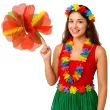 spinka hawajska aloha kwiaty czerwona godan