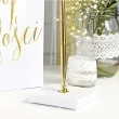 stojaczek z dlugopisem classic gold bialy 16cm 1 szt