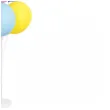 stojak do balonow classic bialy partydeco 160 cm