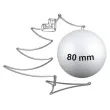 stojak do bombki choinka 80 mm srebrny