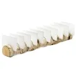 stojak na wizytowki drewno bialy partydeco 40 x 5 cm