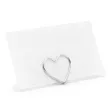 stojak na wizytowki serca srebrne partydeco 2 5 cm 10 szt