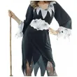 stroj damski czarownica na halloween andrzejki karnawal zestaw sukienka kapelusz pasek rozm s