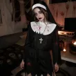 stroj damski na halloween zakonnica zombie habit kornet krzyz pasek cosplay kostium karnawal xl