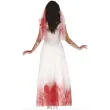 stroj damski na halloween zakrwawiona suknia slubna panna mloda zombie krew m