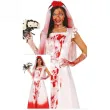 stroj damski na halloween zakrwawiona suknia slubna panna mloda zombie krew m