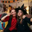 stroj diabla na halloween zestaw diablicy opaska rogi muszka ogon czerwony zloty kostium cosplay