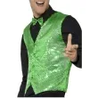 stroj dla doroslych cekinowa kamizelka zielona smiffys rozm s