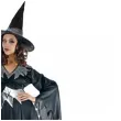 stroj dla doroslych czarownica sukienka i kapelusz czarny srebrny godan rozm s