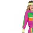 stroj dla doroslych damski ortalionowy dres retro lata 80 rozowy godan rozm xl