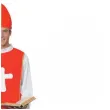 stroj dla doroslych ksiadz biskup szata z mitra bialo czerwony godan rozm m