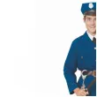 stroj dla doroslych na karnawal mundur policjanta zestaw koszula spodnie pasek czapka l