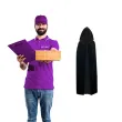 stroj dla doroslych peleryna z kapturem czarna carnival toys 140 cm