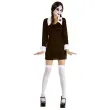 stroj dla doroslych wednesday addams gotycka uczennica czarny godan rozm m
