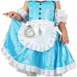 stroj dla dzieci alicja sukienka i opaska niebieski bialy godan rozm 92 104