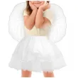 stroj dla dzieci aniol spodniczka krzydla aureola bialy godan