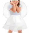 stroj dla dzieci aniol spodniczka krzydla aureola bialy godan 92 104