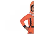 stroj dla dzieci astronauta z helmem pomaranczowy amscan rozm 116 128 cm