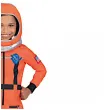 stroj dla dzieci astronauta z helmem pomaranczowy amscan rozm 140 152 cm