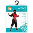 stroj dla dzieci czerwony ninja lux kostium dla chlopca na karnawal rozm 110 120