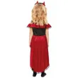 stroj dla dzieci diablica w opasce czerwono czarny smiffys rozm 116 128 cm
