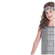 stroj dla dzieci flapperka dama lata 20 srebrny amscan 140 152 cm
