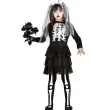 stroj dla dzieci kosciotrup panny mlodej czarno bialy guirca rozm 146 152 cm
