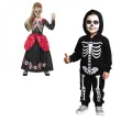 stroj dla dzieci meksykanski kosciotrup czarno czerwony smiffys rozm 146 158 cm