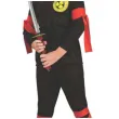 stroj dla dzieci ninja czerwone pasy czarny arpex rozm 110 120 cm